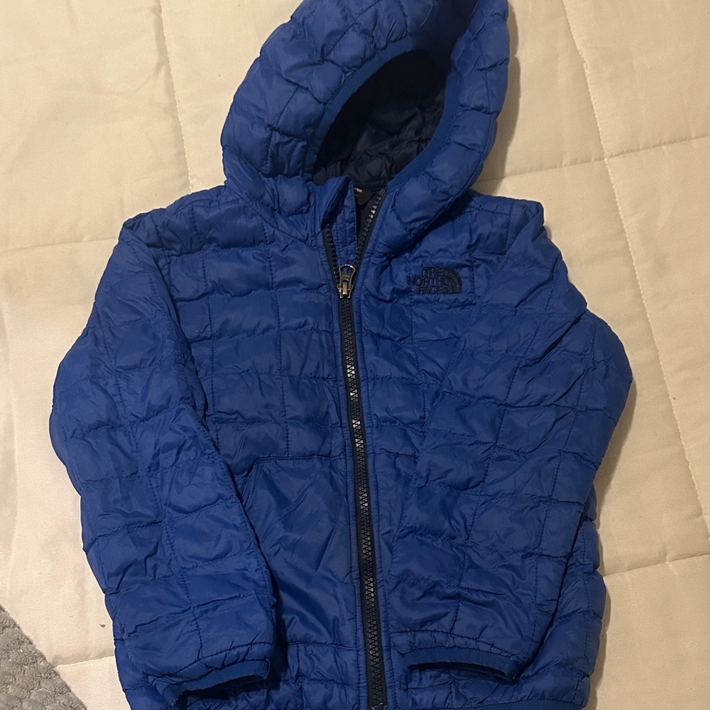 The North Face Blue Hooded Puffer Jacket